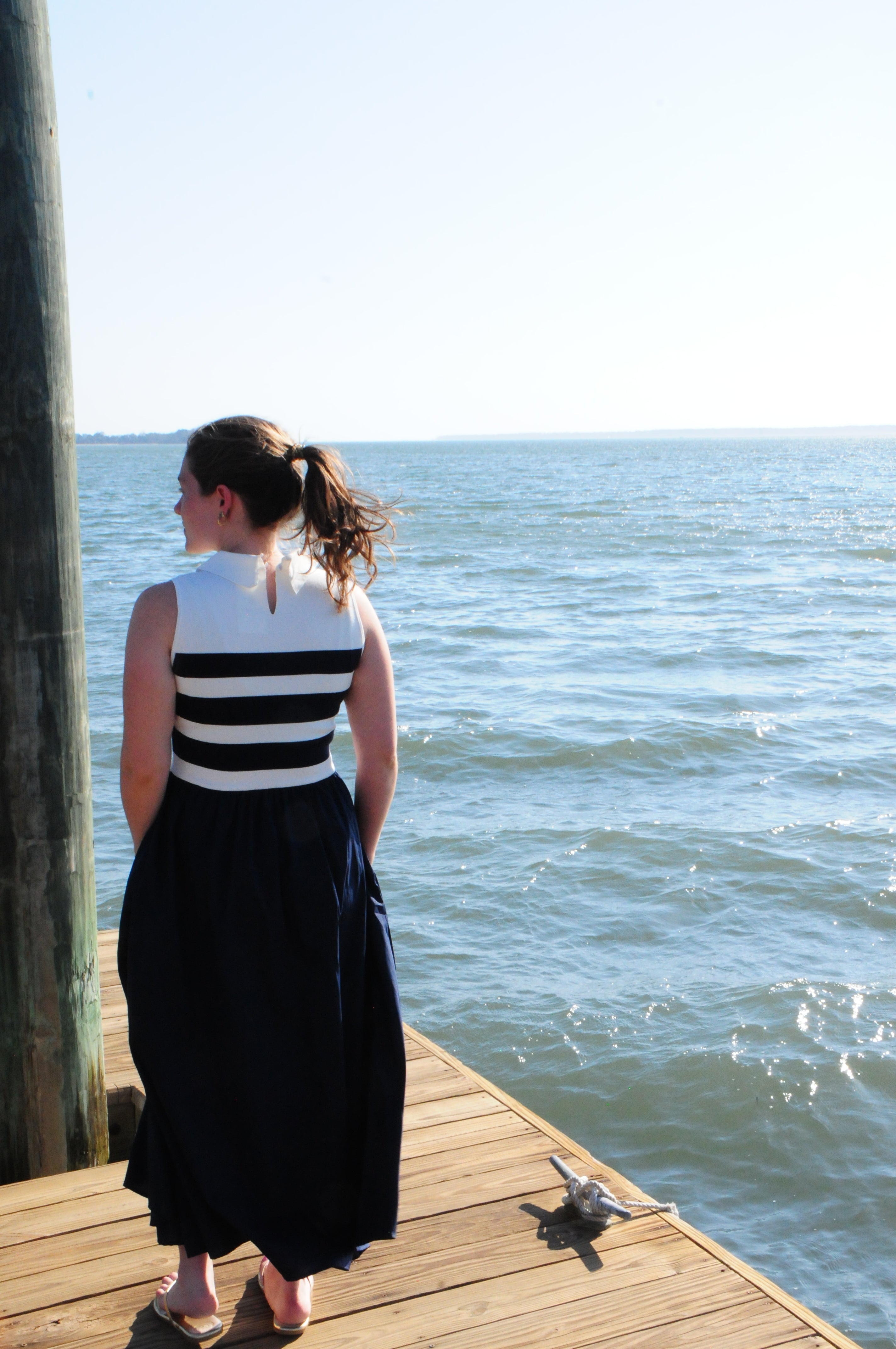 Collar Neck Maxi Dress