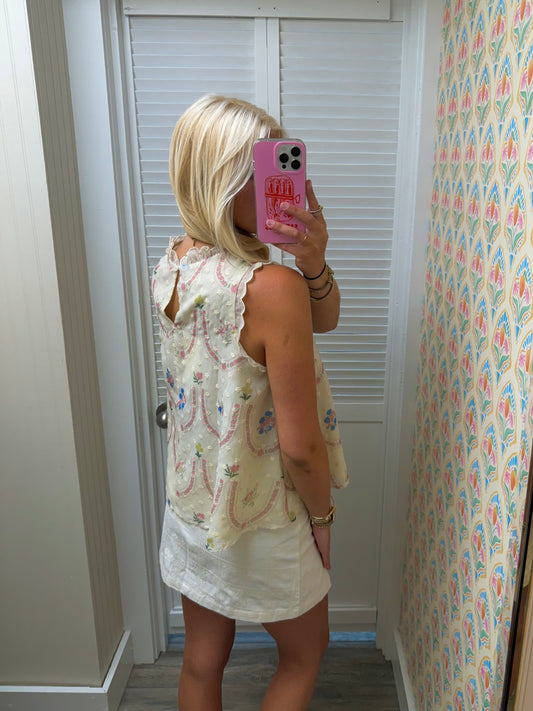 Multi Color Embroidery Top