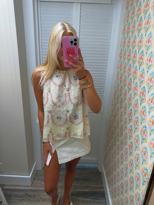 Multi Color Embroidery Top
