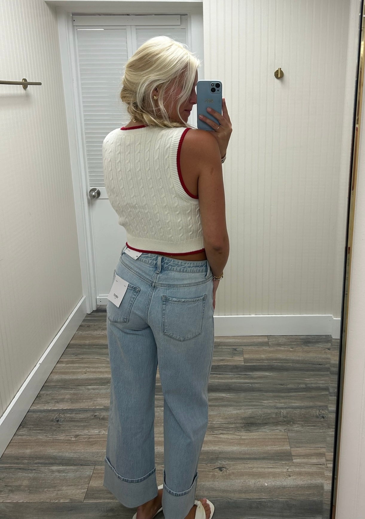V-Neck Cable Sweater Vest