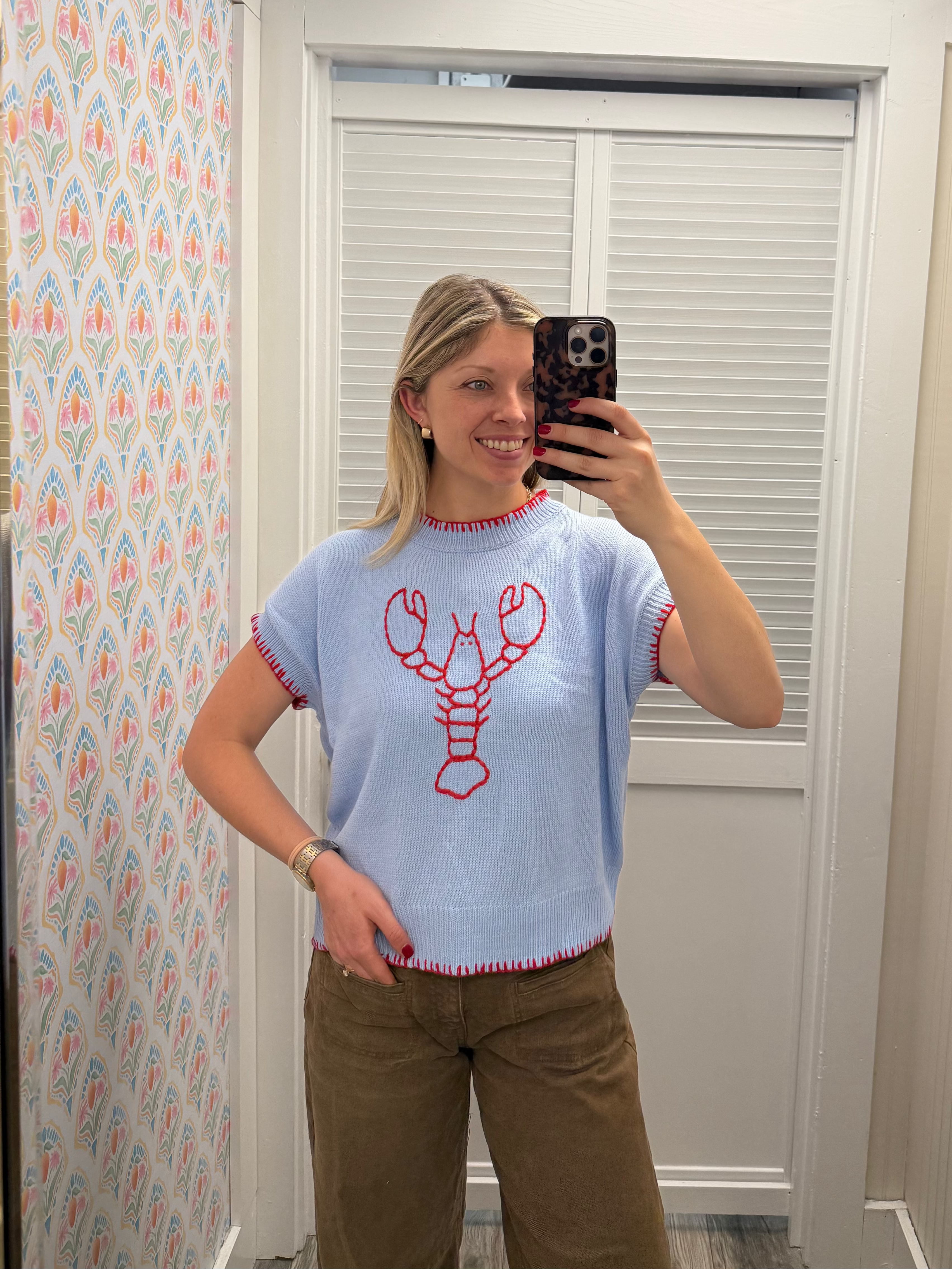 Short Sleeve Lobster Sweater