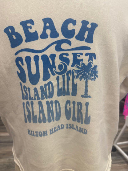 Beach Sunset Island Girl Hoodie