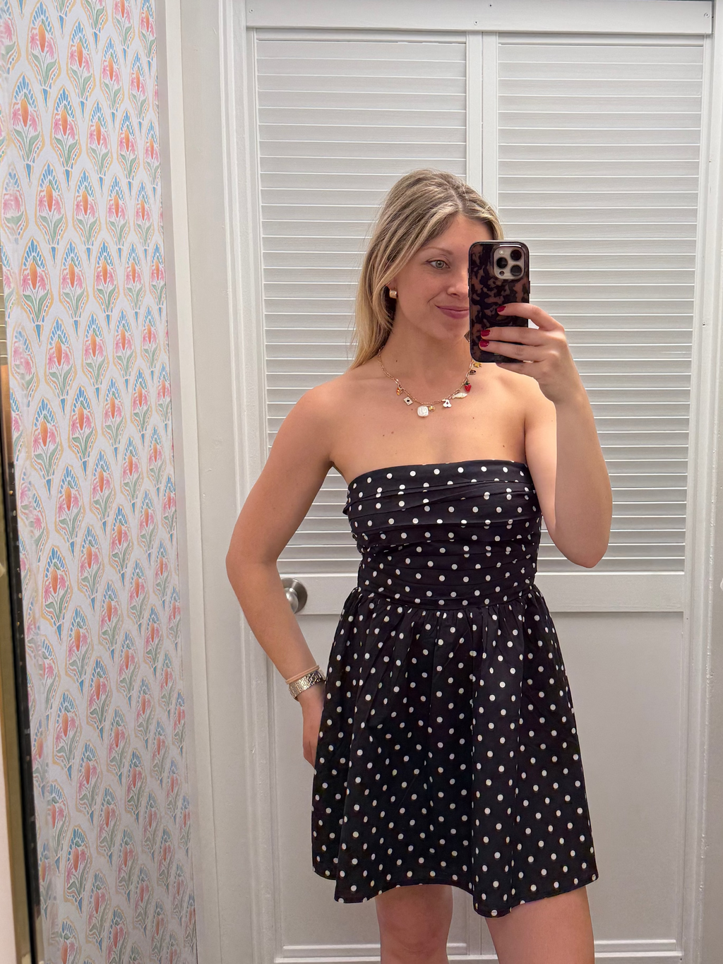 Polka Dot Tube Mini Dress