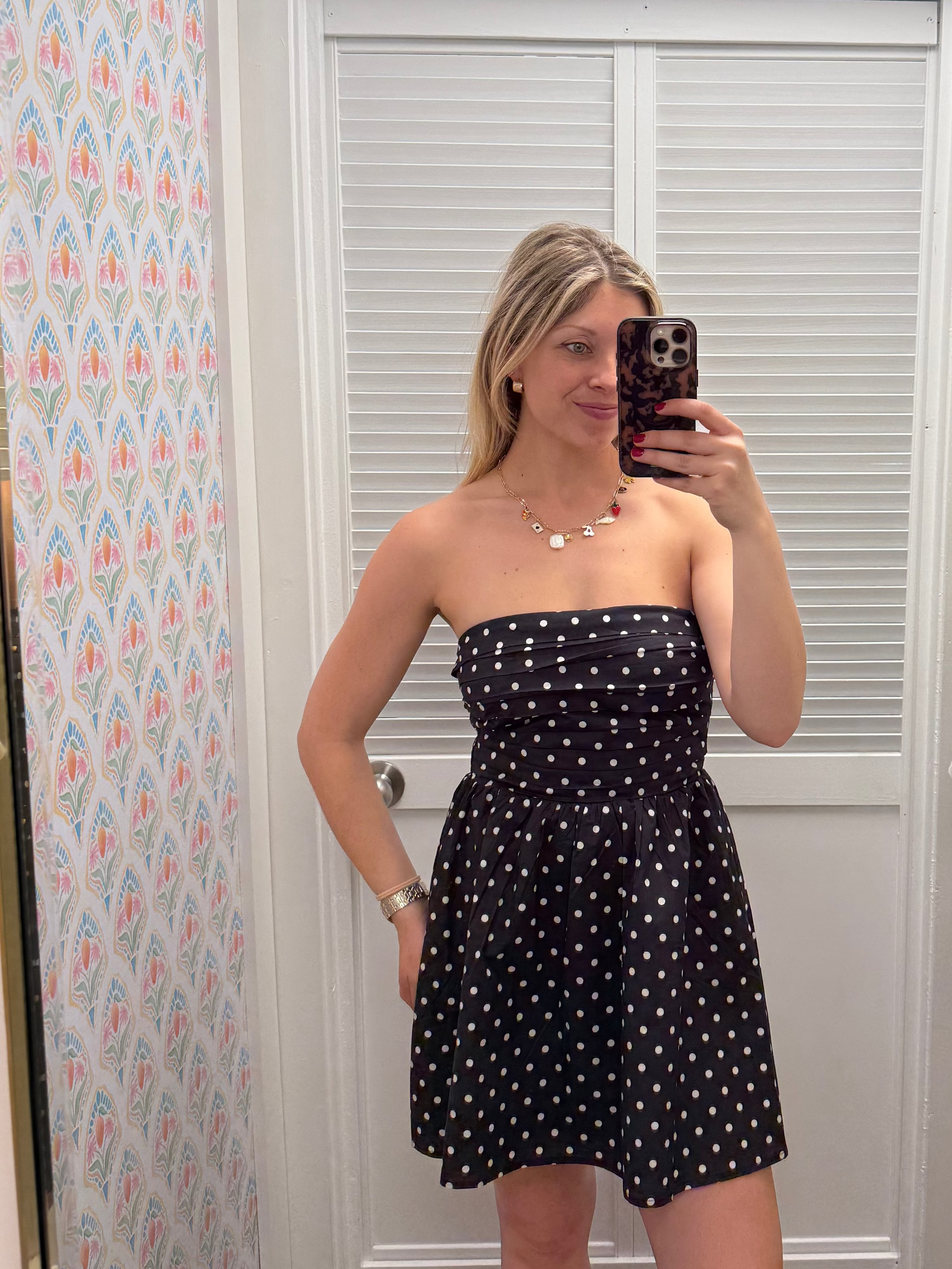 Polka Dot Tube Mini Dress