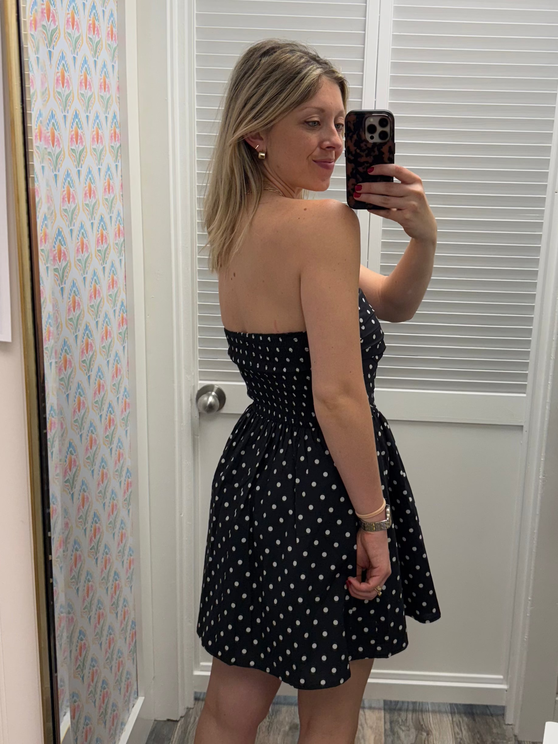 Polka Dot Tube Mini Dress