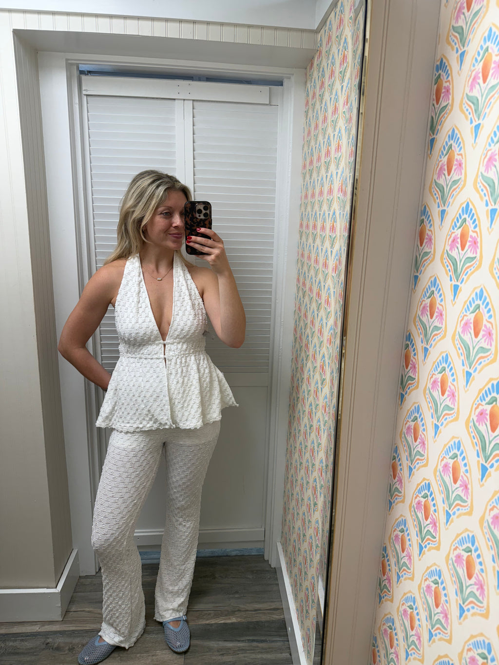 Ruffle Bootcut Pants