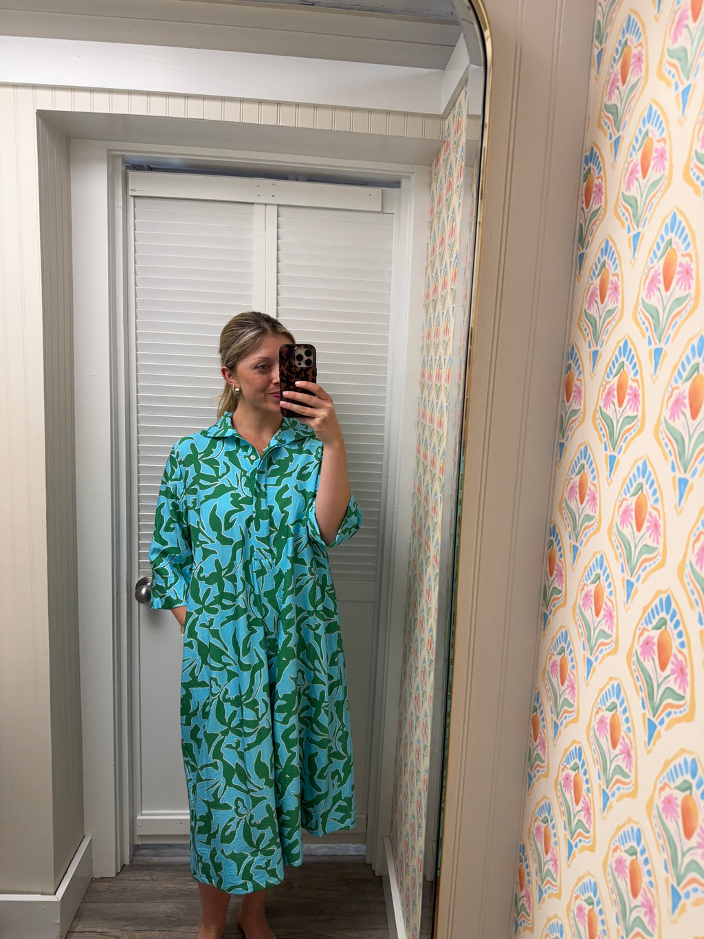 Green Midi Swing Dress