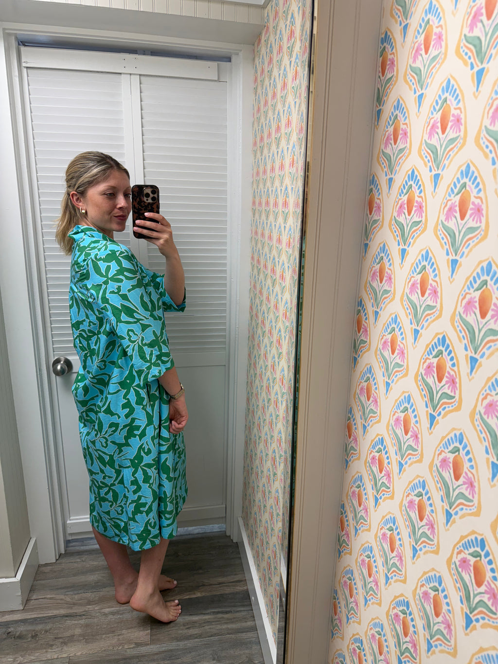 Green Midi Swing Dress