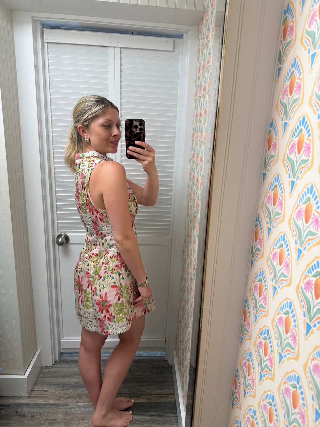 Mock Neck Jacquard Mini