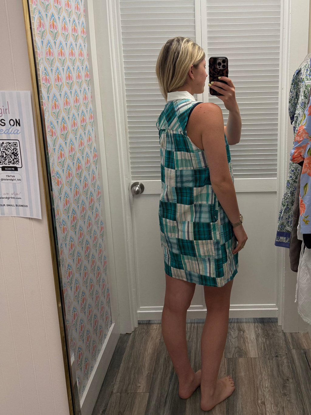 Plaid Collared Dress