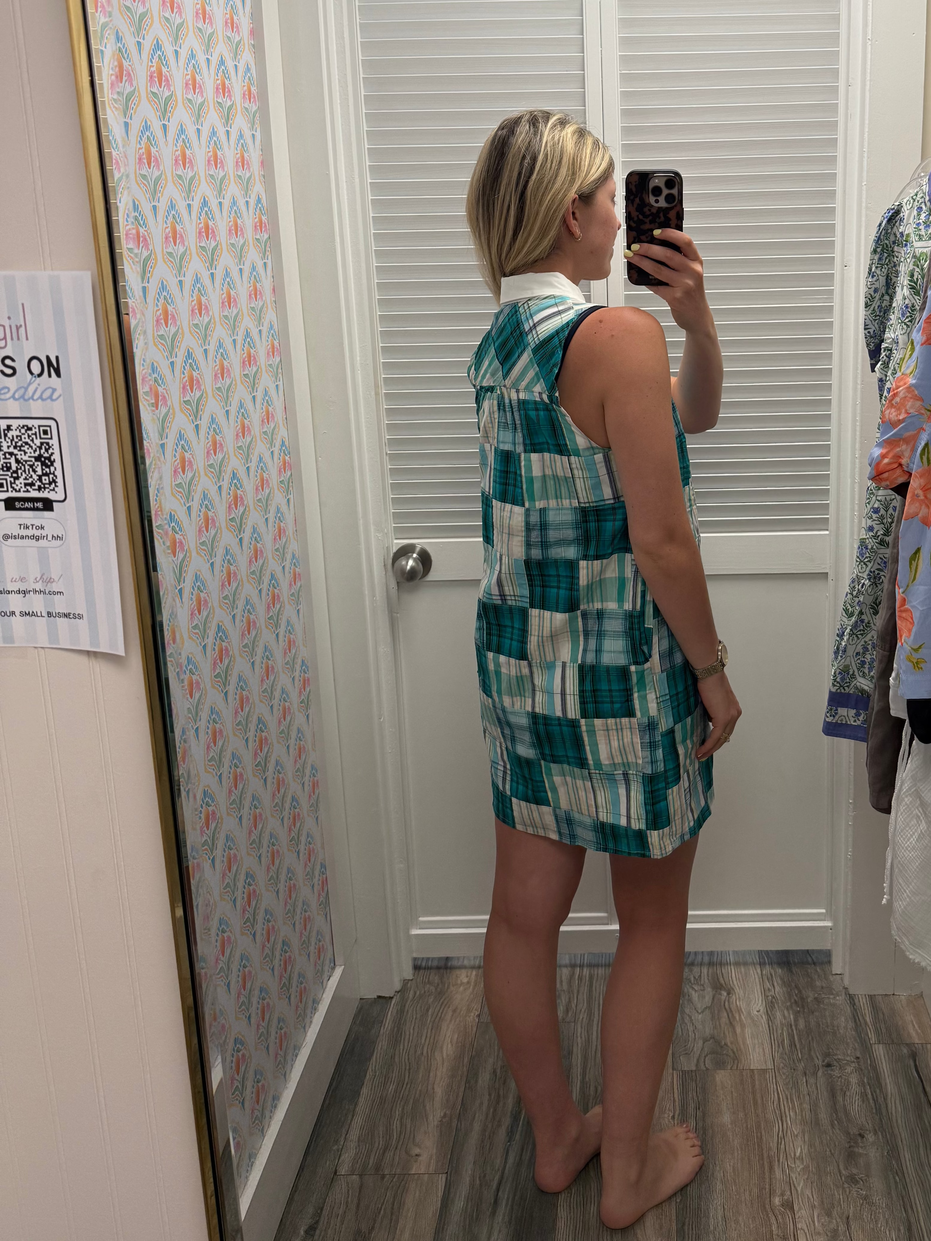 Plaid Collared Dress