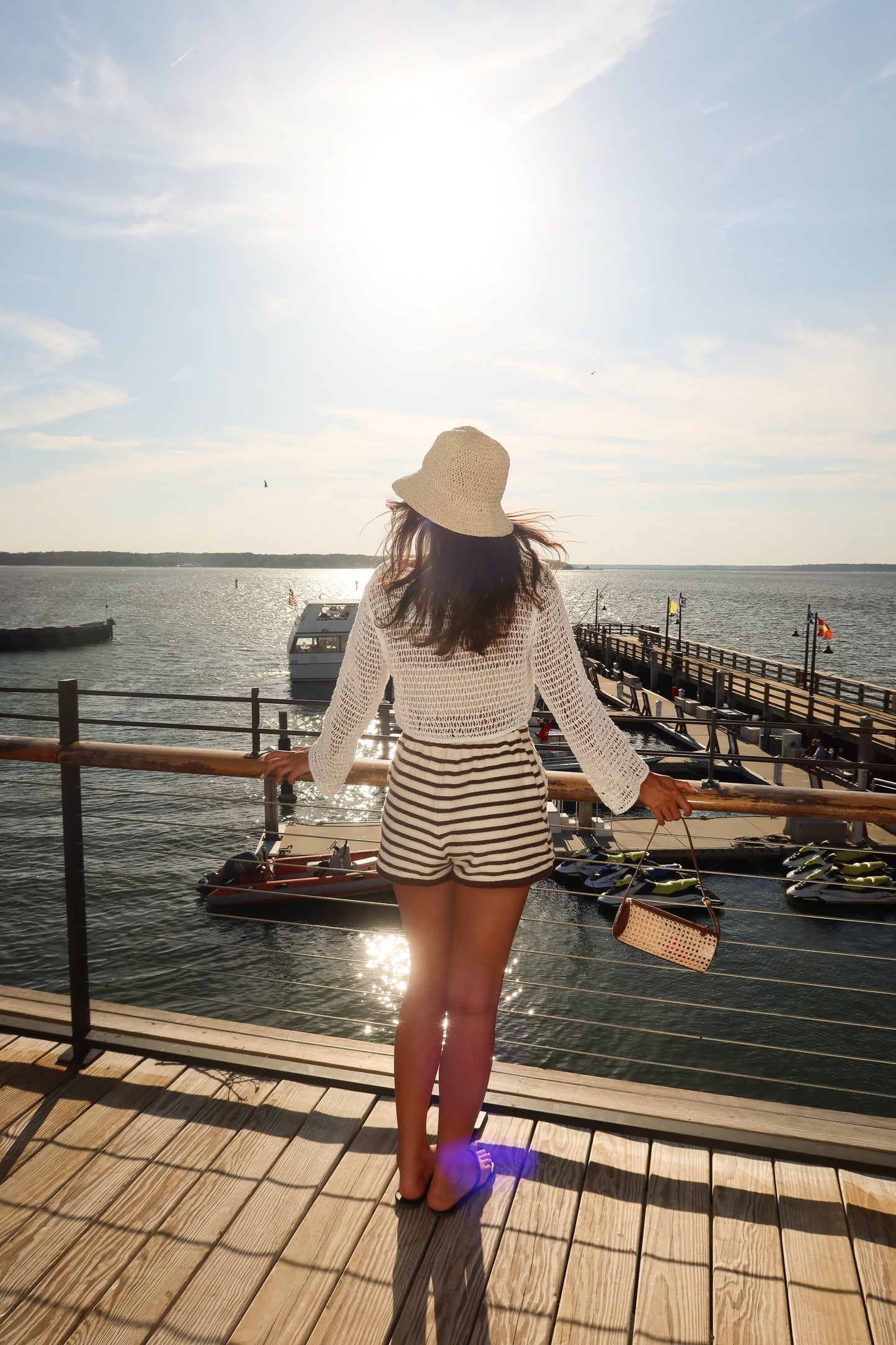 Woven Waves: Striped Shorts Edition