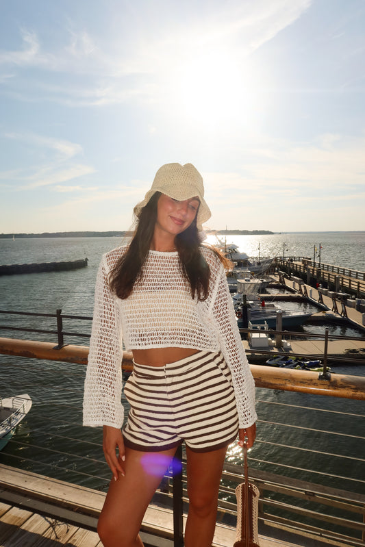 Woven Waves: Striped Shorts Edition