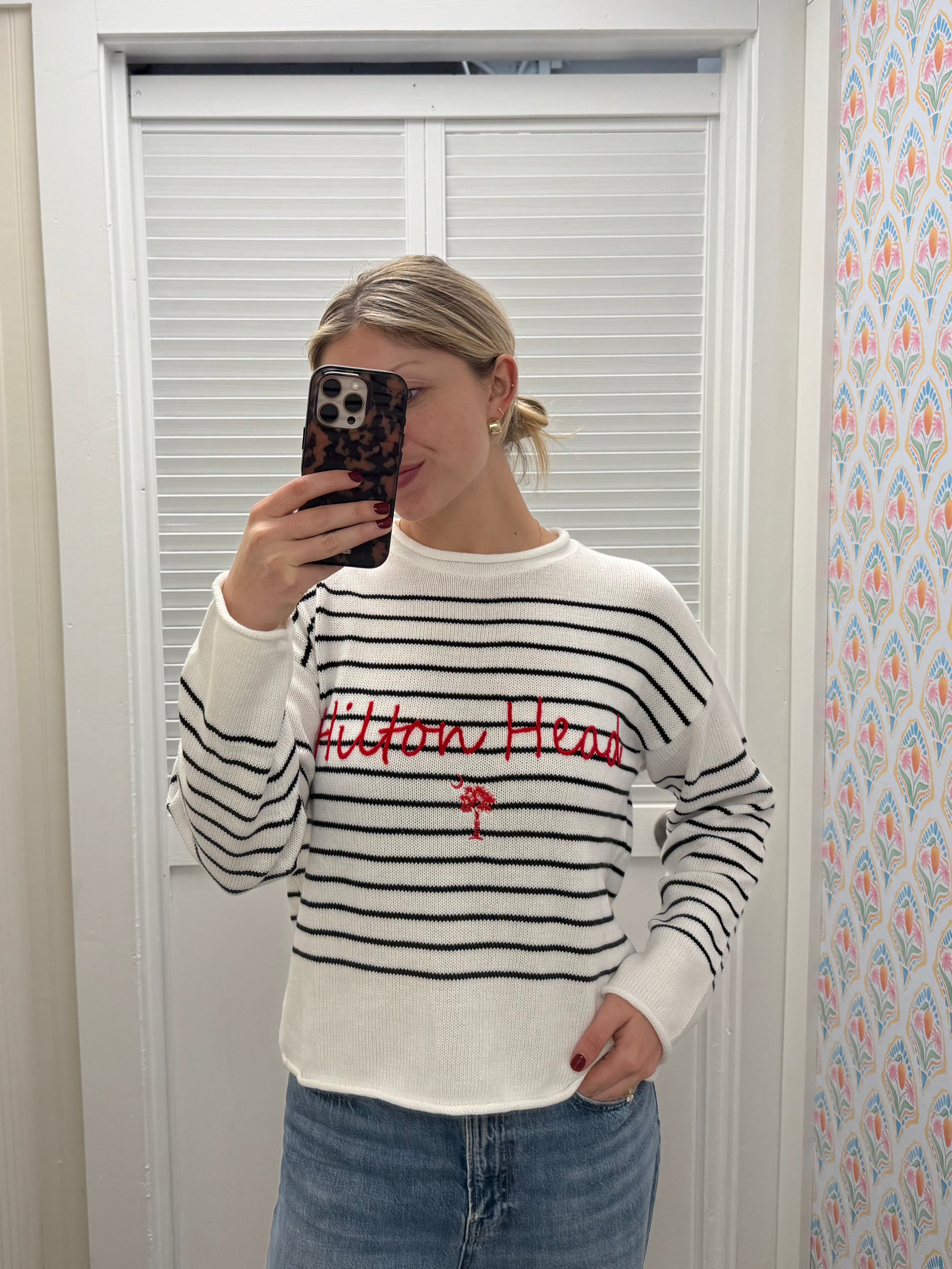 Organic Cotton Stripe Hilton Head Sweater