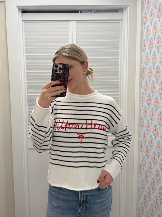 Organic Cotton Stripe Hilton Head Sweater
