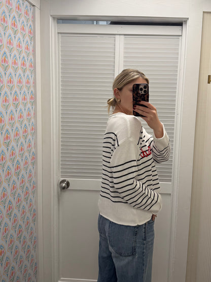 Organic Cotton Stripe Hilton Head Sweater