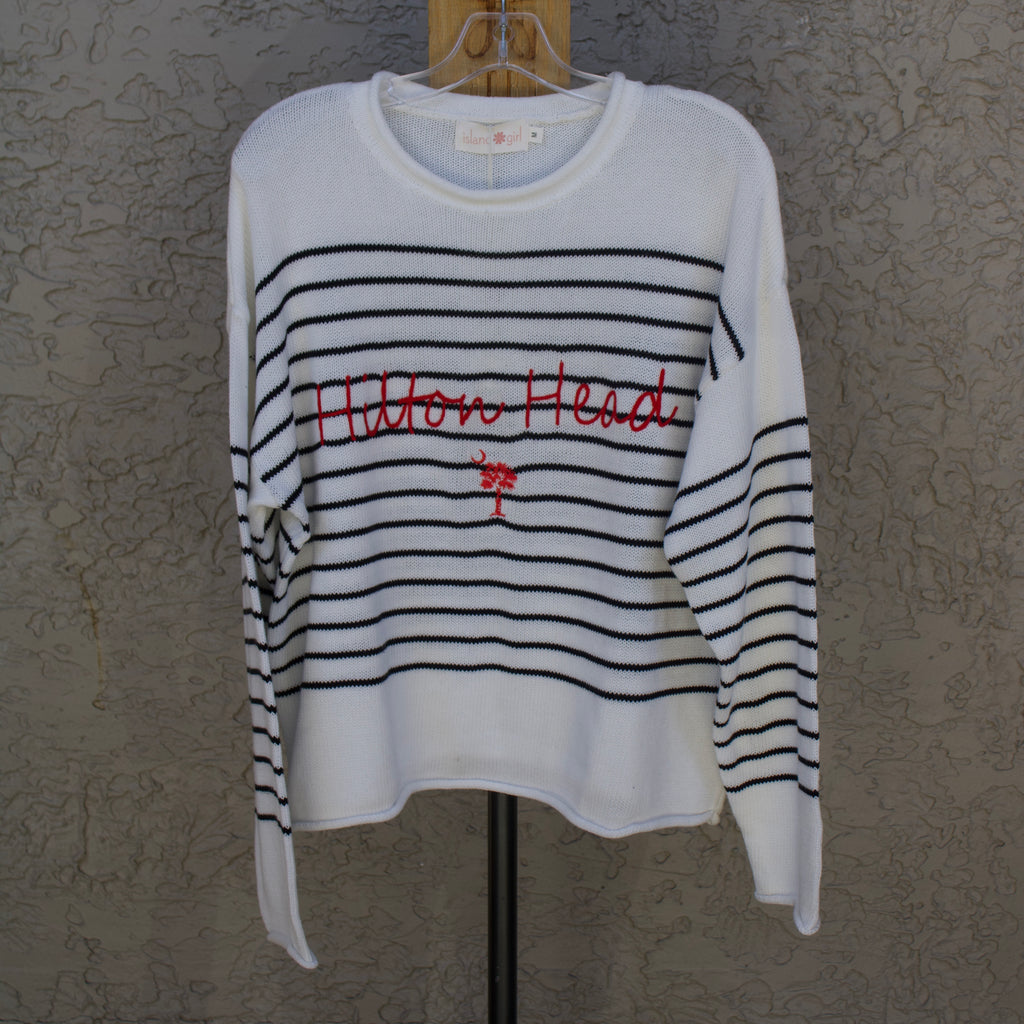 Organic Cotton Stripe Hilton Head Sweater