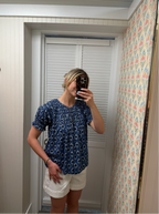 Smocked Neck Top