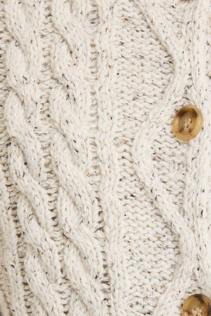 FRONT POCKET DETAIL LONG SLEEVE OVERSIZED CARDIGAN