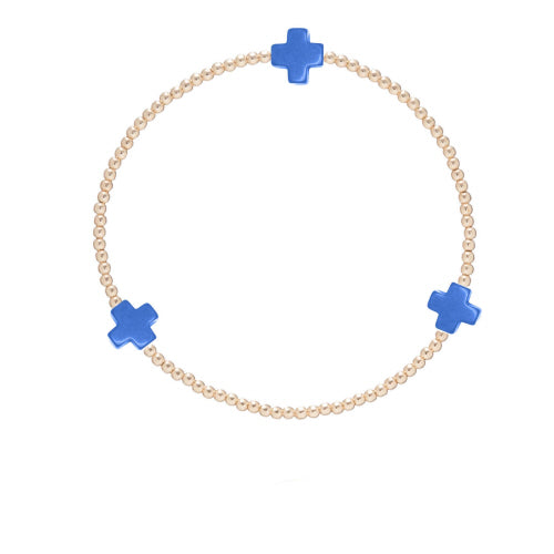Signature Cross Gold Pattern Bead Bracelets