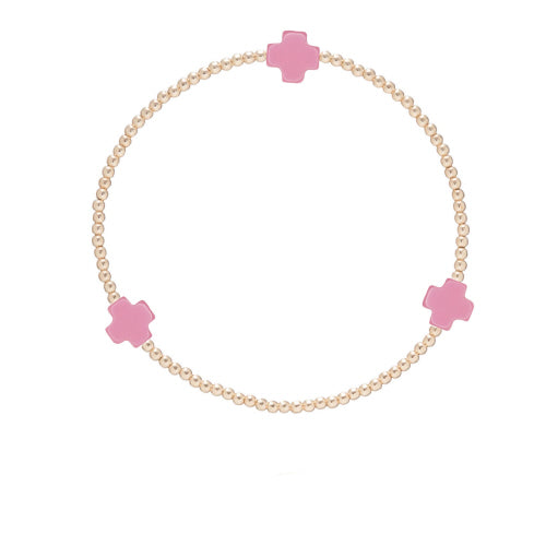 Signature Cross Gold Pattern Bead Bracelets